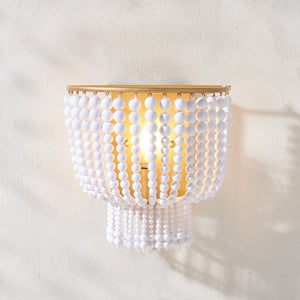 Safavieh CELYN, 10" W Modern White Acrylic Sconce with Brass Accents for Ambient Lighting in Any Room SCN4081A
