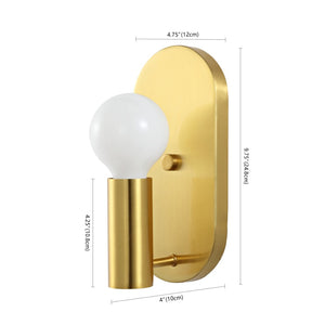 Safavieh IRIMA, Elegant Brass & Glass Wall Sconce Set of 2 for Ambient Lighting in Modern & Classic Spaces SCN4086A-SET2