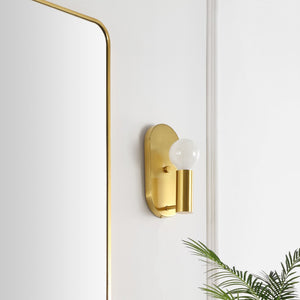 Safavieh IRIMA, Elegant Brass & Glass Wall Sconce Set of 2 for Ambient Lighting in Modern & Classic Spaces SCN4086A-SET2