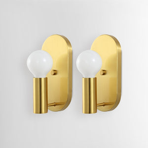 Safavieh IRIMA, Elegant Brass & Glass Wall Sconce Set of 2 for Ambient Lighting in Modern & Classic Spaces SCN4086A-SET2