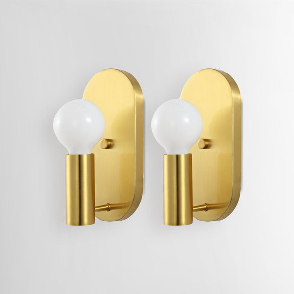 Safavieh IRIMA, Elegant Brass & Glass Wall Sconce Set of 2 for Ambient Lighting in Modern & Classic Spaces SCN4086A-SET2