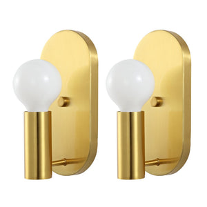 Safavieh IRIMA, Elegant Brass & Glass Wall Sconce Set of 2 for Ambient Lighting in Modern & Classic Spaces SCN4086A-SET2