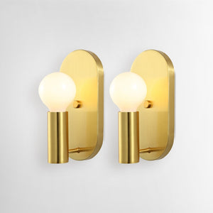 Safavieh IRIMA, Elegant Brass & Glass Wall Sconce Set of 2 for Ambient Lighting in Modern & Classic Spaces SCN4086A-SET2