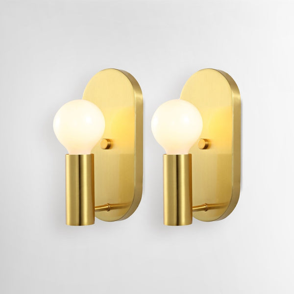 Safavieh IRIMA, Elegant Brass & Glass Wall Sconce Set of 2 for Ambient Lighting in Modern & Classic Spaces SCN4086A-SET2