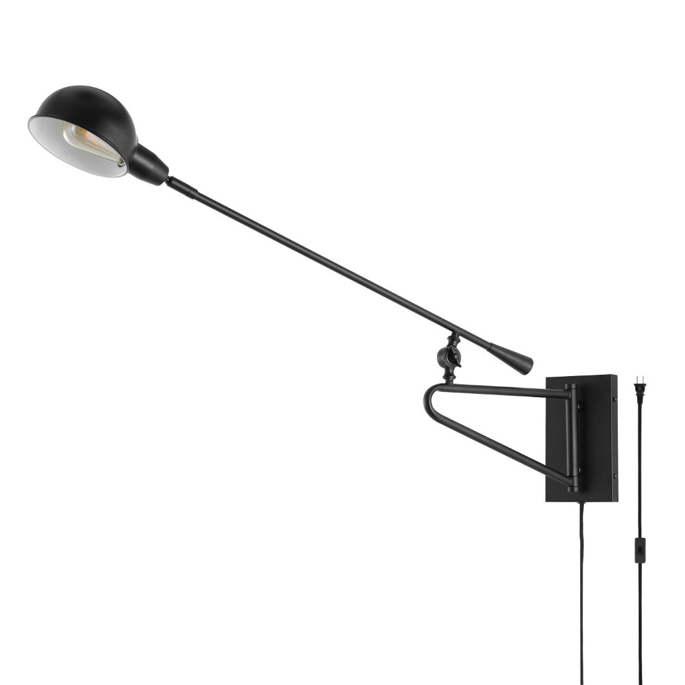 Safavieh MOXLEY, 36.5 INCH BLACK IRON WALL SCONCE - Modern Minimalist Lighting for Home & Commercial Spaces SCN4092A