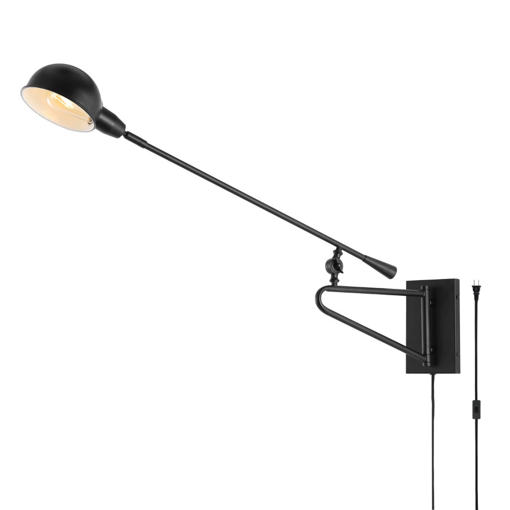 Safavieh MOXLEY, 36.5 INCH BLACK IRON WALL SCONCE - Modern Minimalist Lighting for Home & Commercial Spaces SCN4092A