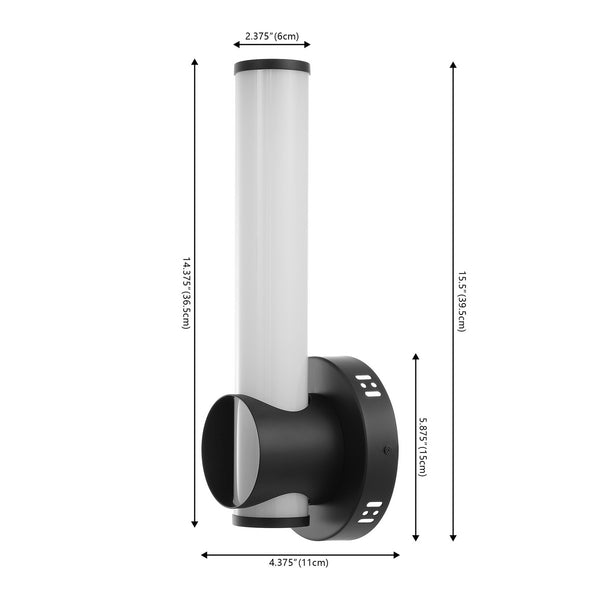 Safavieh Toia, Led Light, 4.375 Inch, Black, Acrylic/Iron Wall Sconce Set Of 2 X23 Black / White 5.875" x 4.375" x 15.5"