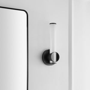 Safavieh Toia, Led Light, 4.375 Inch, Black, Acrylic/Iron Wall Sconce Set Of 2 X23 Black / White 5.875" x 4.375" x 15.5"