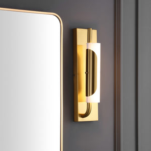 Safavieh Momo 16 Inch Wall Sconce XII23 Brass  SCN4095A