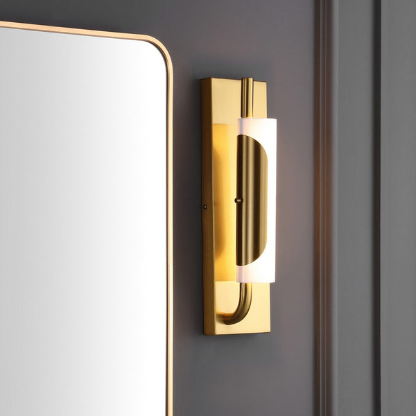 Safavieh Momo 16 Inch Wall Sconce XII23 Brass  SCN4095A