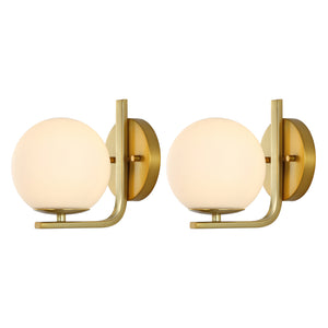 Safavieh Liraz 8" Wall Sconce - Set of 2 Brass SCN4096A-SET2