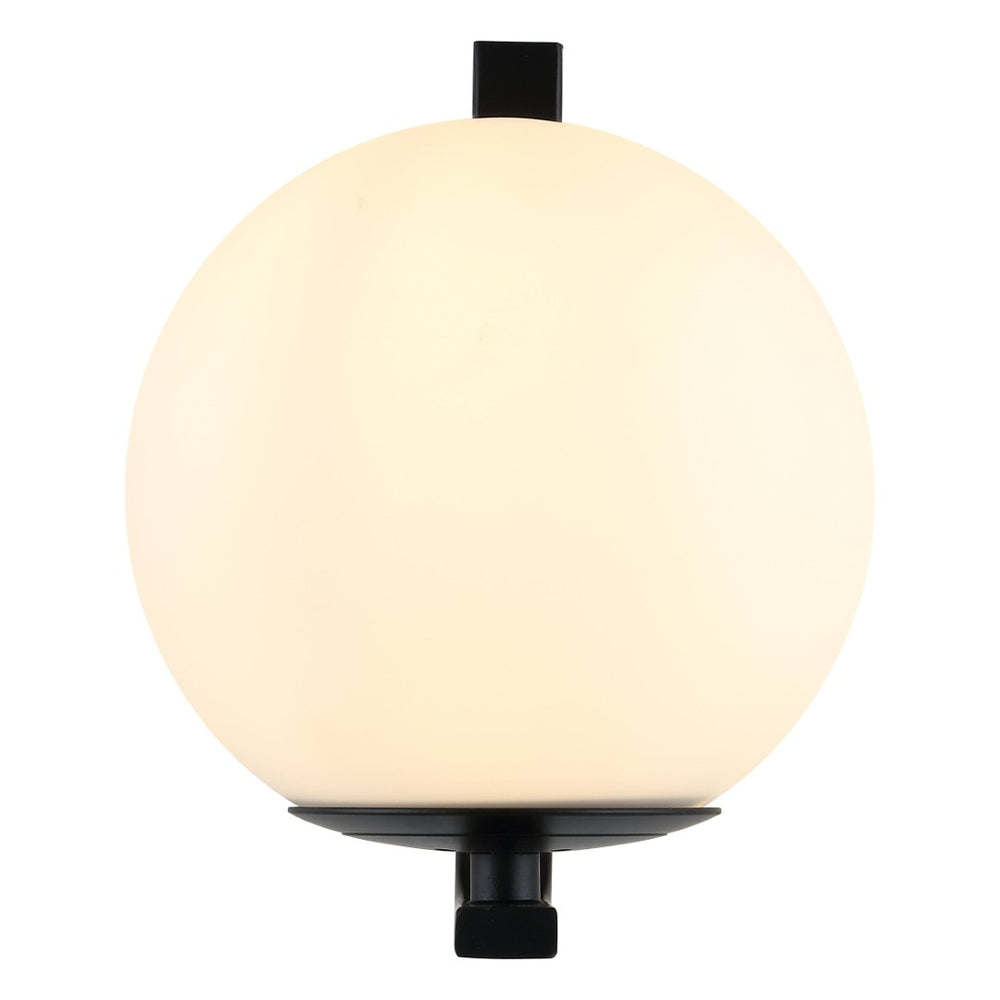 Safavieh LIRAZ, Modern Iron and Glass Wall Sconce Set of 2 for Stylish Home Illumination and Decor Black SCN4096B-SET2