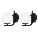 Safavieh Liraz 8" Wall Sconce - Set of 2 Black SCN4096B-SET2