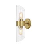 Safavieh  Eytan, 2 Light, 4 Inch, Brass, Iron/Glass Wall Sconce Set Of - Set of 2 Brass Gold SCN4099B-SET2