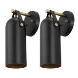 Safavieh Westly, 4 Inch, Black/Gold, Iron/Leather Wall Sconce Set Of 2 - Set of 2 Black SCN4103B-SET2