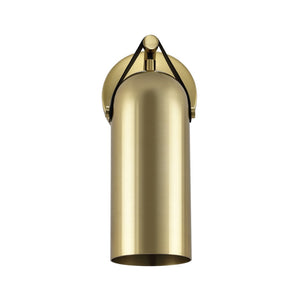 Safavieh WESTLY, Elegant Wall Sconce Set of 2 - Modern Iron and Faux Leather Lighting for Home Décor Gold SCN4103C-SET2