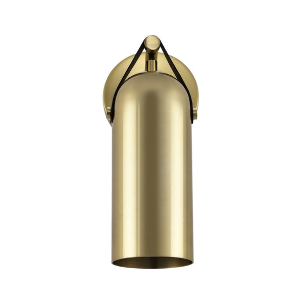 Safavieh WESTLY, Elegant Wall Sconce Set of 2 - Modern Iron and Faux Leather Lighting for Home Décor Gold SCN4103C-SET2