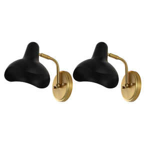 Safavieh  Norrix, Black, Iron Wall Sconce Set Of 2​ - Set of 2 Brass Gold / Black SCN4107A-SET2