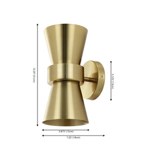 Safavieh BYNNER, Elegant 2-Light Wall Sconce Set - Stylish Metal Design for Ambient Lighting & Versatile Decor Brass SCN4108A-SET2