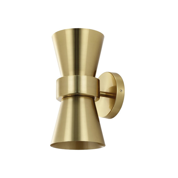 Safavieh BYNNER, Elegant 2-Light Wall Sconce Set - Stylish Metal Design for Ambient Lighting & Versatile Decor Brass SCN4108A-SET2