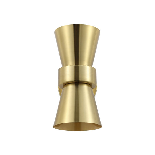 Safavieh BYNNER, Elegant 2-Light Wall Sconce Set - Stylish Metal Design for Ambient Lighting & Versatile Decor Brass SCN4108A-SET2
