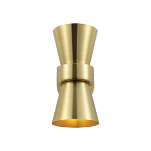 Safavieh BYNNER, Elegant 2-Light Wall Sconce Set - Stylish Metal Design for Ambient Lighting & Versatile Decor Brass SCN4108A-SET2