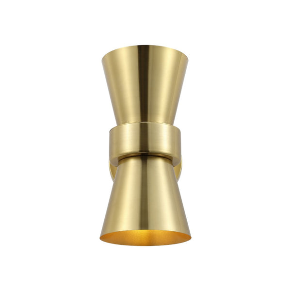 Safavieh BYNNER, Elegant 2-Light Wall Sconce Set - Stylish Metal Design for Ambient Lighting & Versatile Decor Brass SCN4108A-SET2