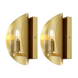 Safavieh 	Calluna, 4 Inch, Brass, Iron Wall Sconce Set Of 2 - Set of 2 Brass Gold SCN4109A-SET2