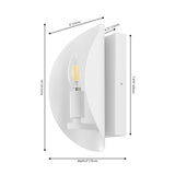 Safavieh 	Calluna, 4 Inch, White, Iron Wall Sconce Set Of 2 - Set of 2 White SCN4109B-SET2