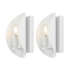 Safavieh 	Calluna, 4 Inch, White, Iron Wall Sconce Set Of 2 - Set of 2 White SCN4109B-SET2