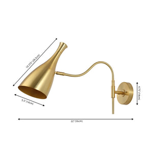 Safavieh HARLONA, Elegant 22-Inch Brass & Iron Wall Sconce Set of 2 for Timeless Ambiance & Style SCN4110A-SET2