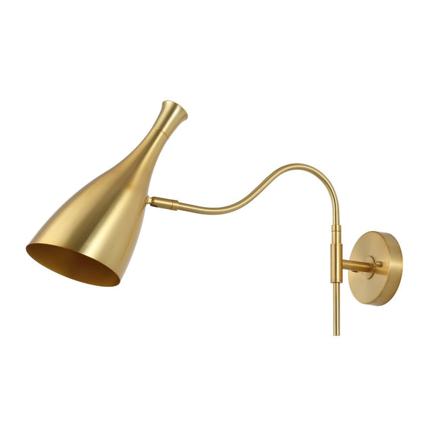 Safavieh HARLONA, Elegant 22-Inch Brass & Iron Wall Sconce Set of 2 for Timeless Ambiance & Style SCN4110A-SET2