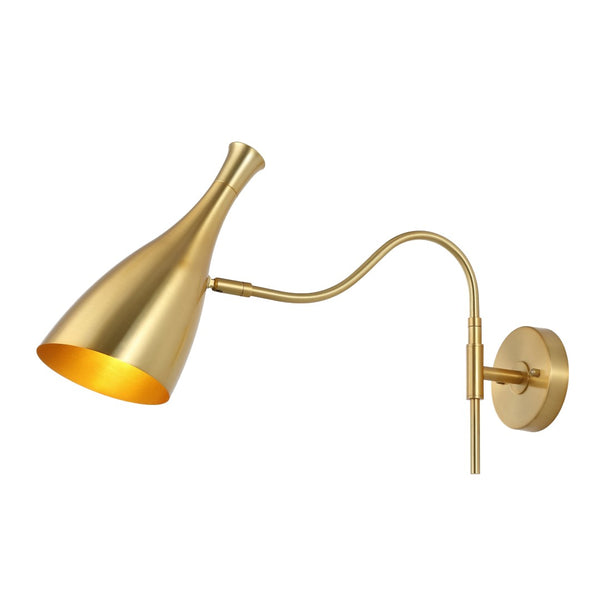 Safavieh HARLONA, Elegant 22-Inch Brass & Iron Wall Sconce Set of 2 for Timeless Ambiance & Style SCN4110A-SET2