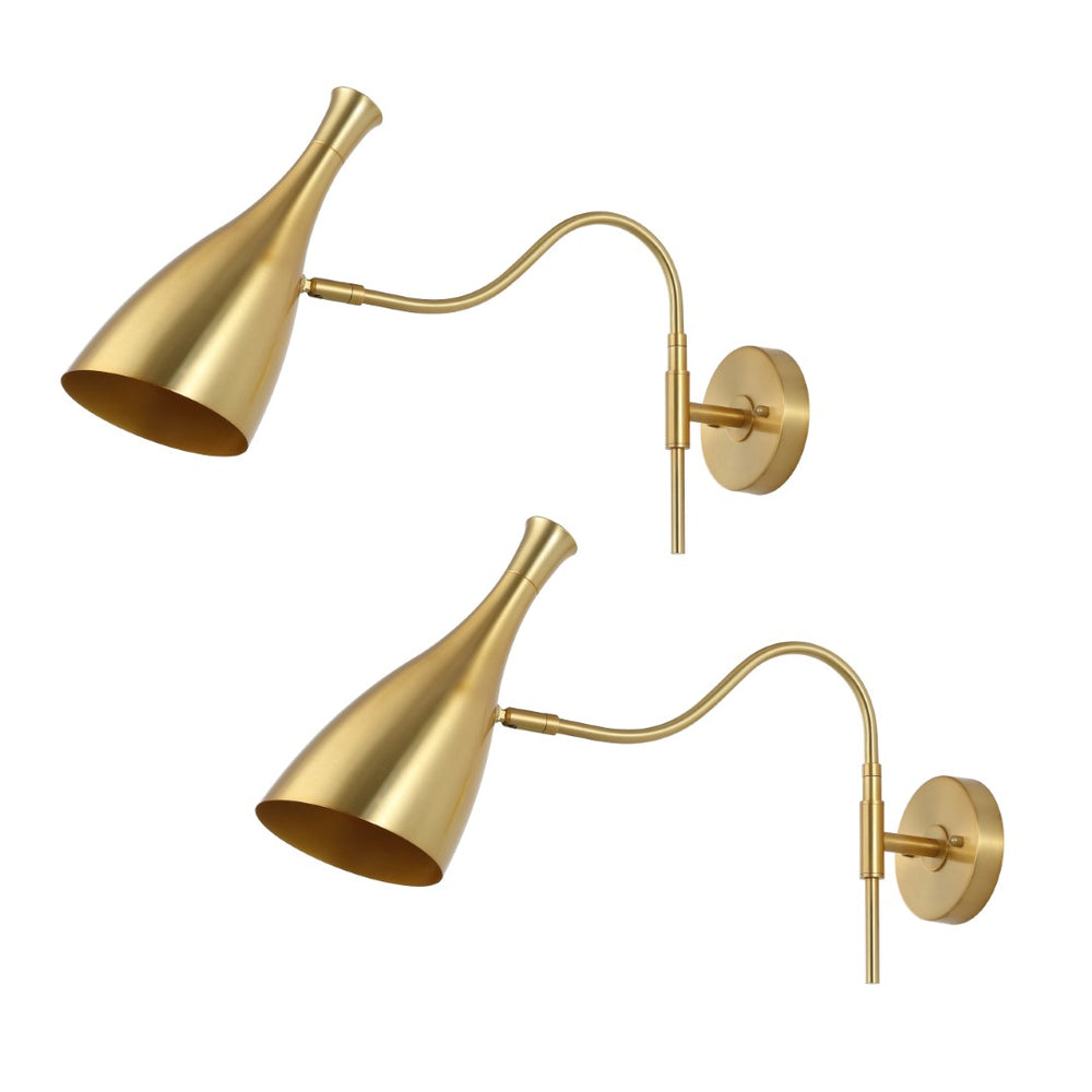 Safavieh Harlona, 22 Inch, Brass, Iron Wall Sconce Set Of 2 Brass SCN4110A-SET2