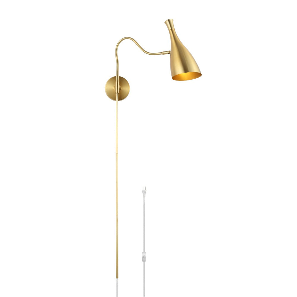 Safavieh HELLENE, 22-Inch Adjustable Brass Wall Sconce – Modern Lighting for Reading & Accent Illumination SCN4111A
