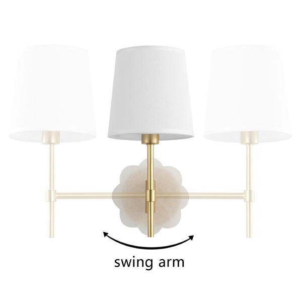 Safavieh LYSSINE, Elegant Brass & White Alabaster Wall Sconce Pair for Ambient Lighting in Any Room SCN4116A-SET2