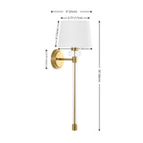 Safavieh Athene, 9 Inch, Brass/Clear, Iron/Acrylic Wall Sconce Set Of 2 X23 Brass Gold 8" x 9" x 26"