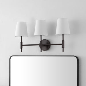 Safavieh Darya, 3 Light, 24 Inch, Black, Iron Wall Sconce Orb SCN4119A