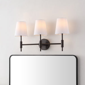 Safavieh Darya, 3 Light, 24 Inch, Black, Iron Wall Sconce Orb SCN4119A