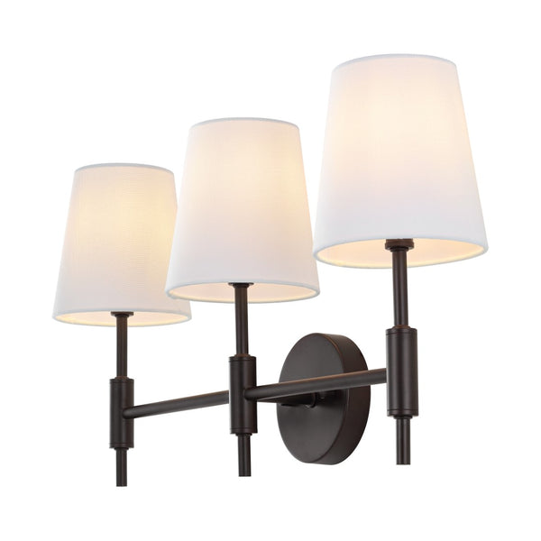 Safavieh Darya, 3 Light, 24 Inch, Black, Iron Wall Sconce Orb SCN4119A