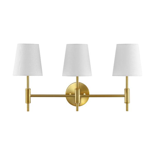 Safavieh DARYA, 3-Light Wall Sconce – Modern Minimalism Meets Classic Iron Craftsmanship for Any Space Brass SCN4119B