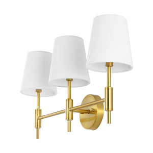 Safavieh DARYA, 3-Light Wall Sconce – Modern Minimalism Meets Classic Iron Craftsmanship for Any Space Brass SCN4119B