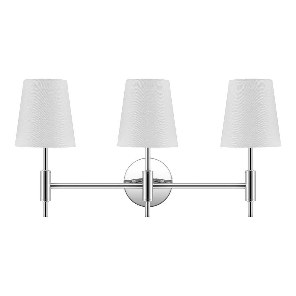 Safavieh Darya, 3 Light, 24 Inch, Chrome, Iron Wall Sconce Chrome SCN4119C