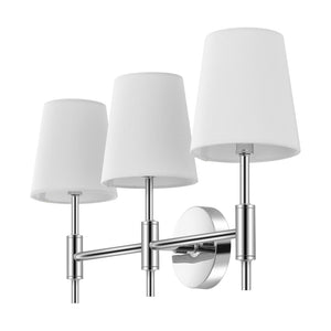 Safavieh Darya, 3 Light, 24 Inch, Chrome, Iron Wall Sconce Chrome SCN4119C