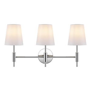 Safavieh Darya, 3 Light, 24 Inch, Chrome, Iron Wall Sconce Chrome SCN4119C