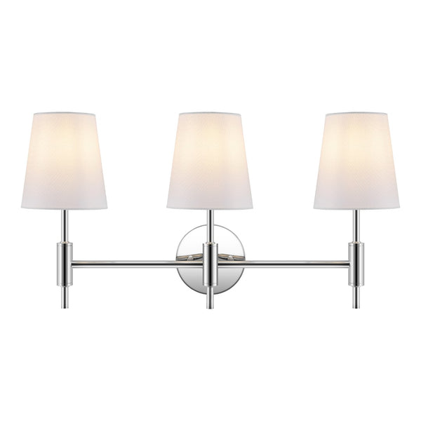 Safavieh Darya, 3 Light, 24 Inch, Chrome, Iron Wall Sconce Chrome SCN4119C