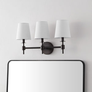 Safavieh Davielle, 3 Light, 21 Inch, Black, Iron Wall Sconce Orb SCN4120A