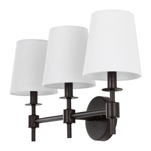 Safavieh Davielle, 3 Light, 21 Inch, Black, Iron Wall Sconce Orb SCN4120A