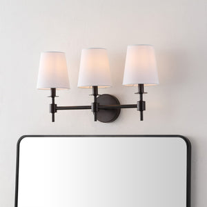 Safavieh Davielle, 3 Light, 21 Inch, Black, Iron Wall Sconce Orb SCN4120A