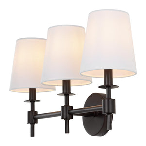 Safavieh Davielle, 3 Light, 21 Inch, Black, Iron Wall Sconce Orb SCN4120A